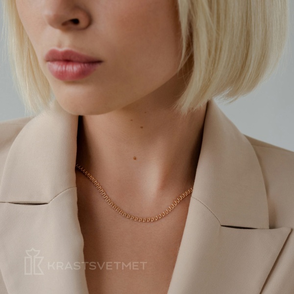 Цепь из красного золота 585, плетение «Love»